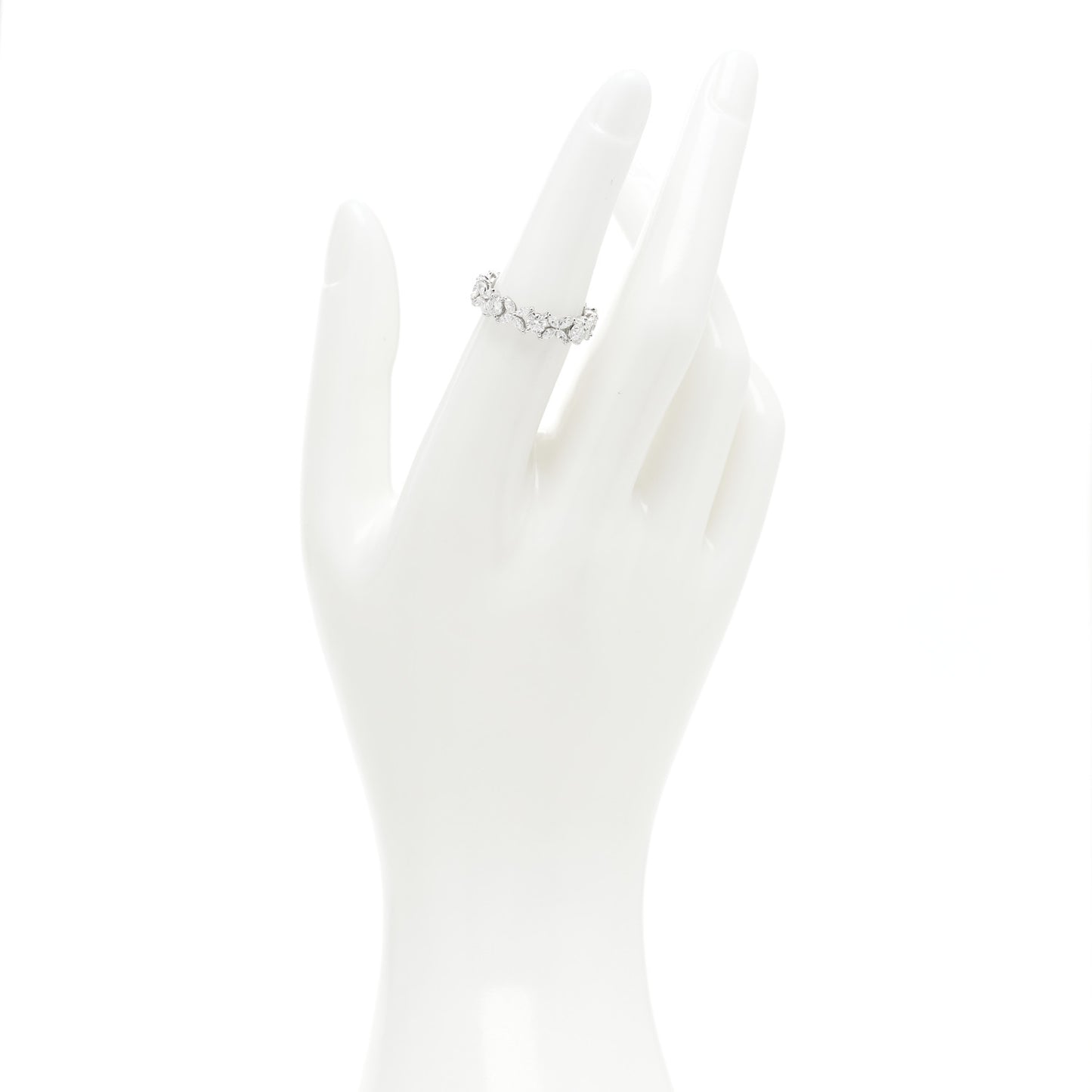Platinum Diamond Victoria Alternating Band Ring 52 6