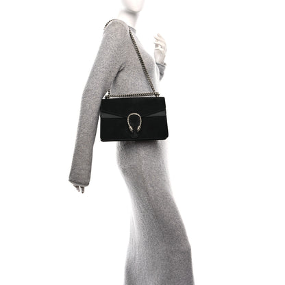 Gucci Suede Small Dionysus Shoulder Bag Black 2 of 10