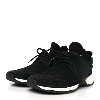 Chanel Stretch Fabric Womens CC Sneakers 40 Black 4 of 10