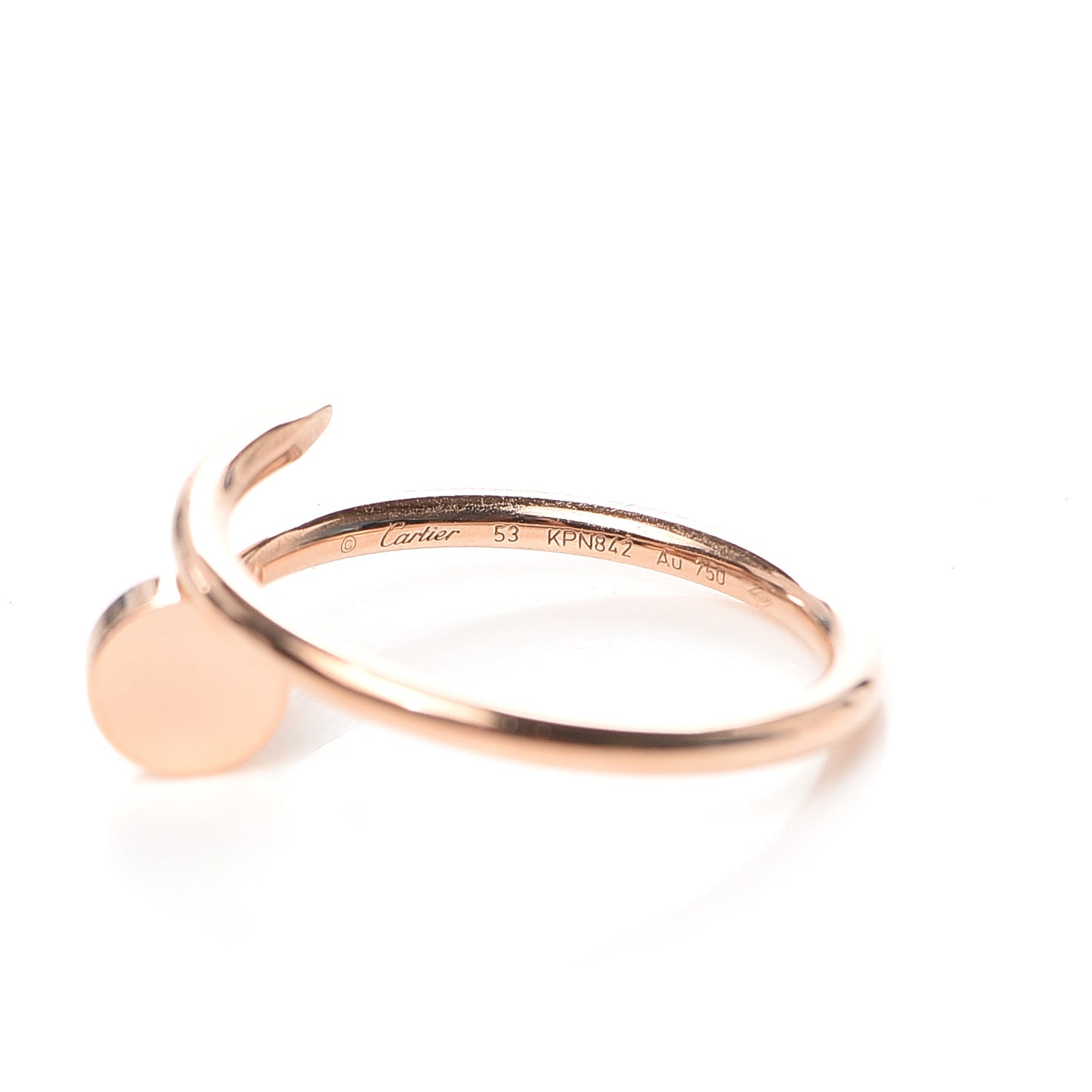 18K Pink Gold Small Juste Un Clou Ring 53 6.5