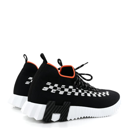 Hermes Knit Bolduc Mens Flex Sneakers 43 Black White 5 of 9