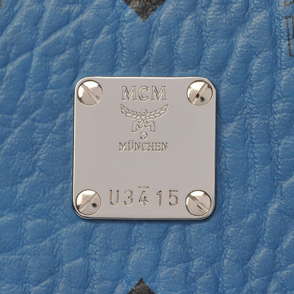 MCM Visetos Side Stud Small Stark Backpack Blue 7 of 12
