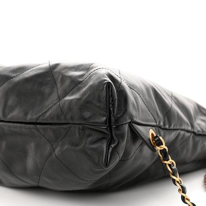 Chanel Shiny Calfskin Quilted Chanel 22 Backpack Black 10 of 10