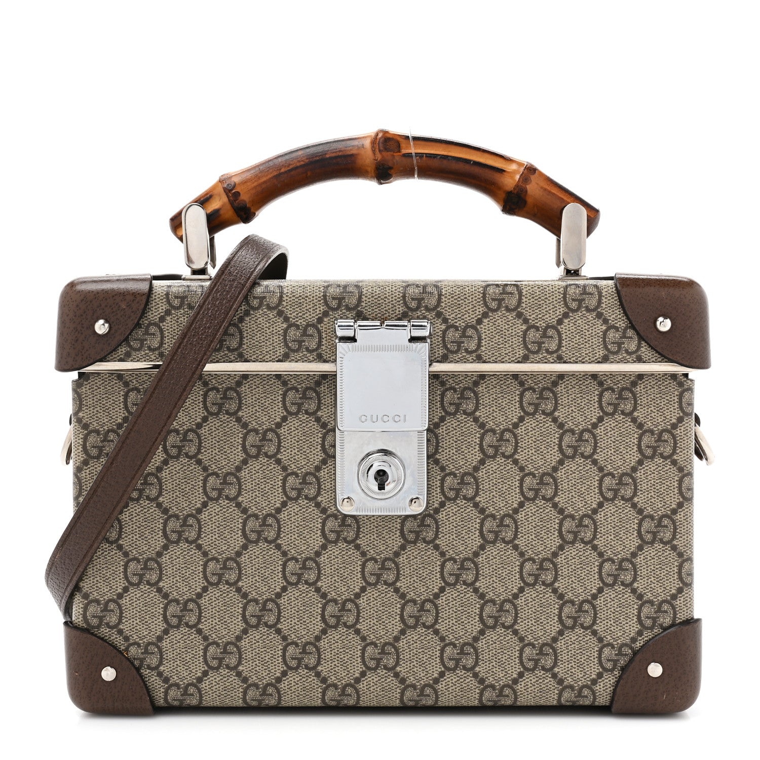 Gucci GG Supreme Monogram Globe-Trotter Beauty Case Brown 1 of 17
