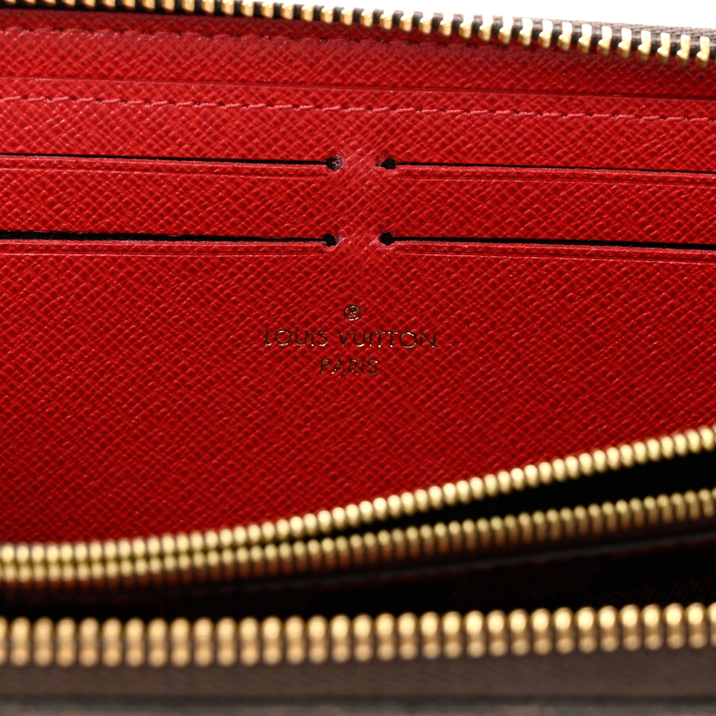 Damier Ebene Clemence Wallet Cherry