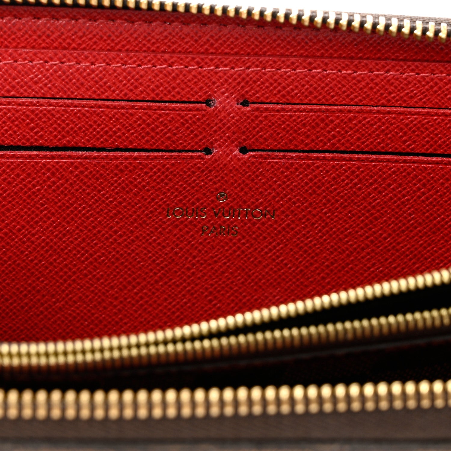 Louis Vuitton Damier Ebene Clemence Wallet Cherry 6 of 7