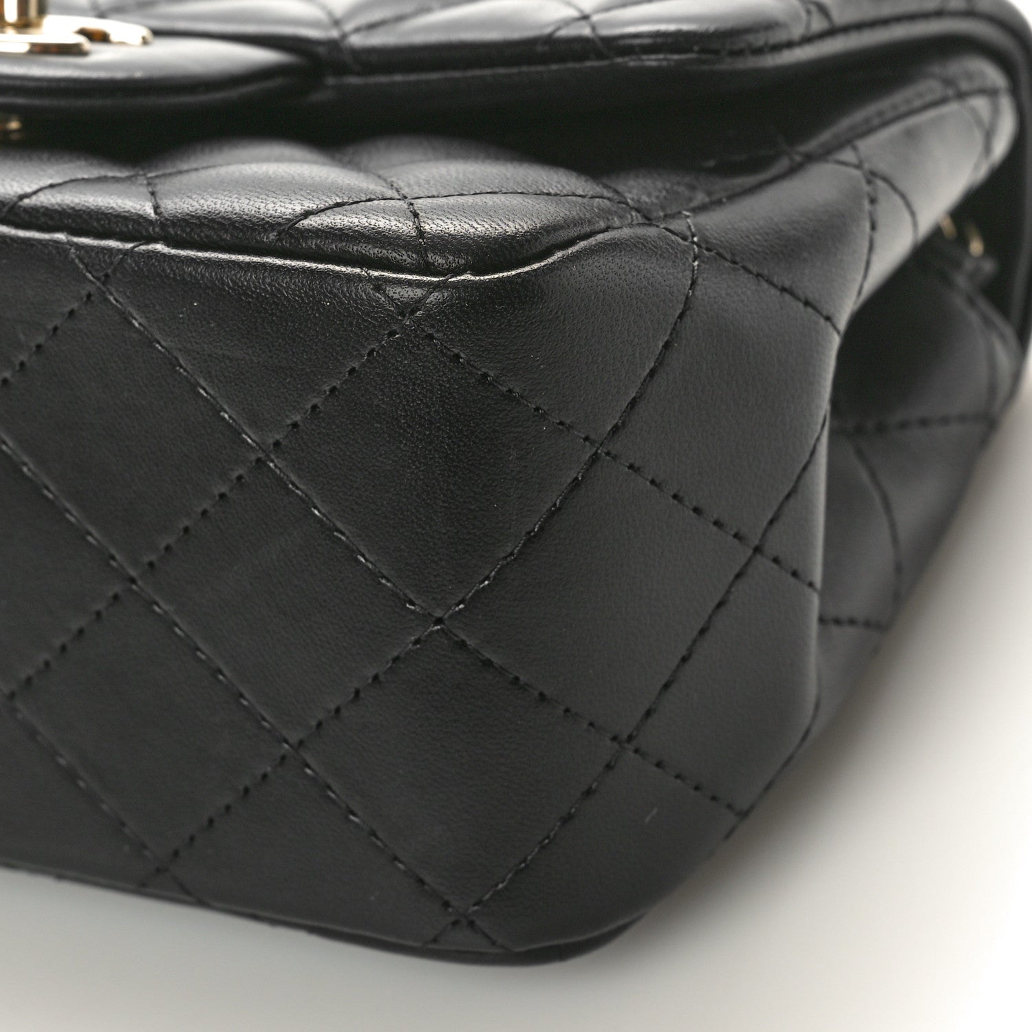 Chanel Lambskin Quilted Mini Square Flap Black 10 of 10