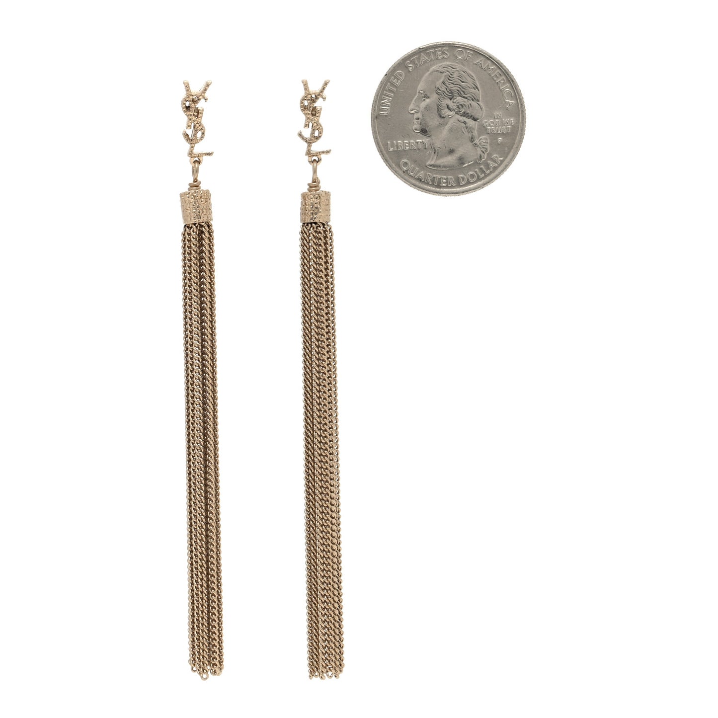 Metal Monogram Loulou Tassel Earrings Gold