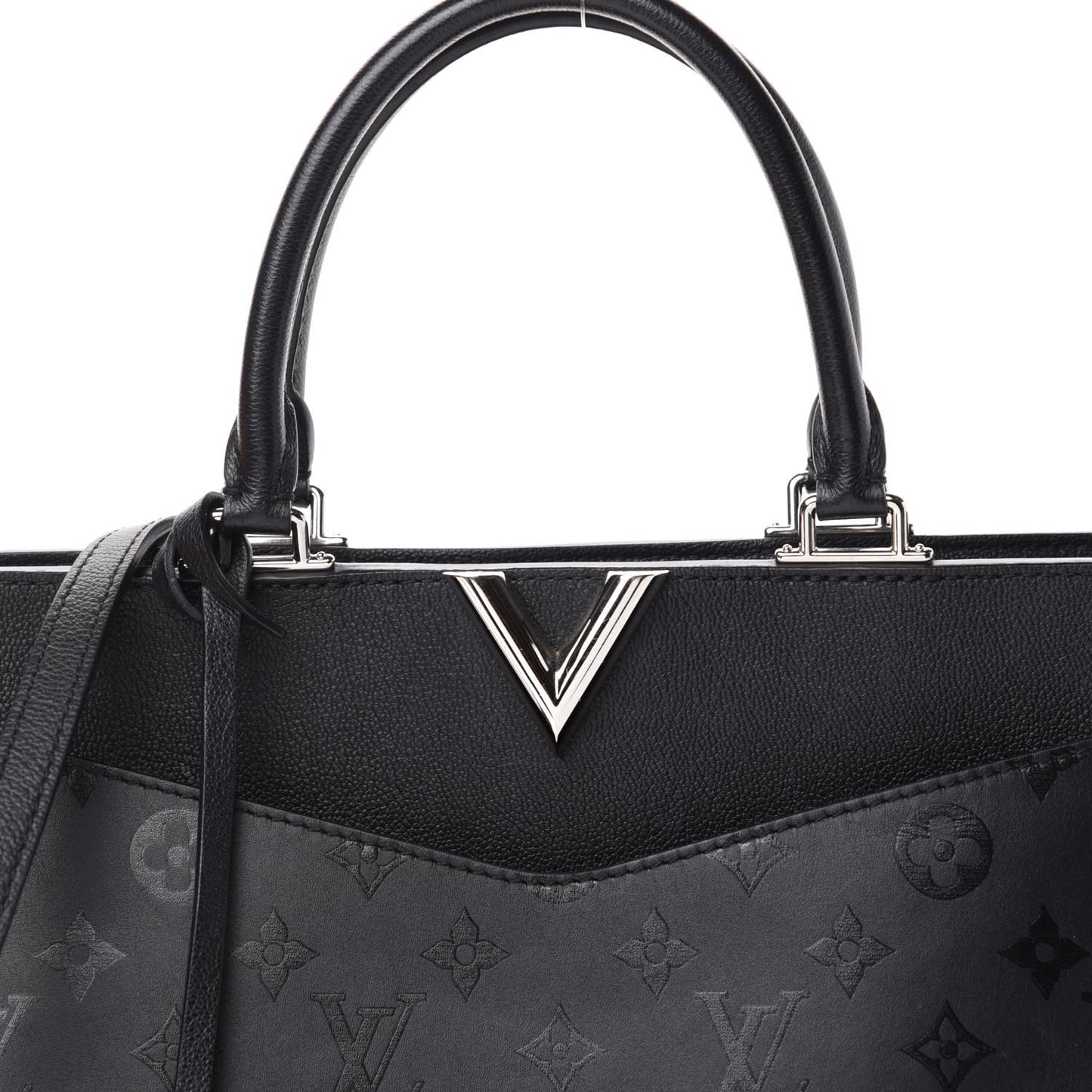 Monogram Cuir Plume Very Zipped Tote Black