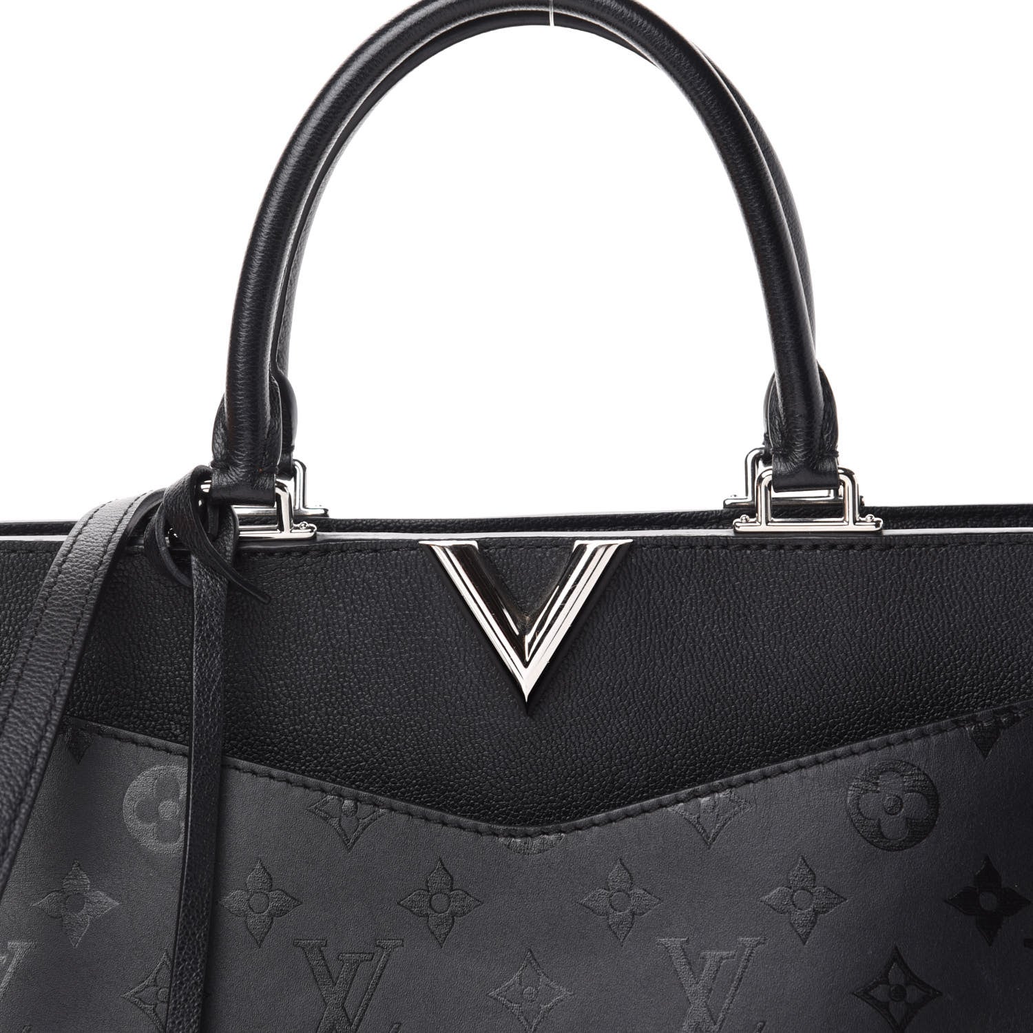 Louis Vuitton Monogram Cuir Plume Very Zipped Tote Black 9 of 10