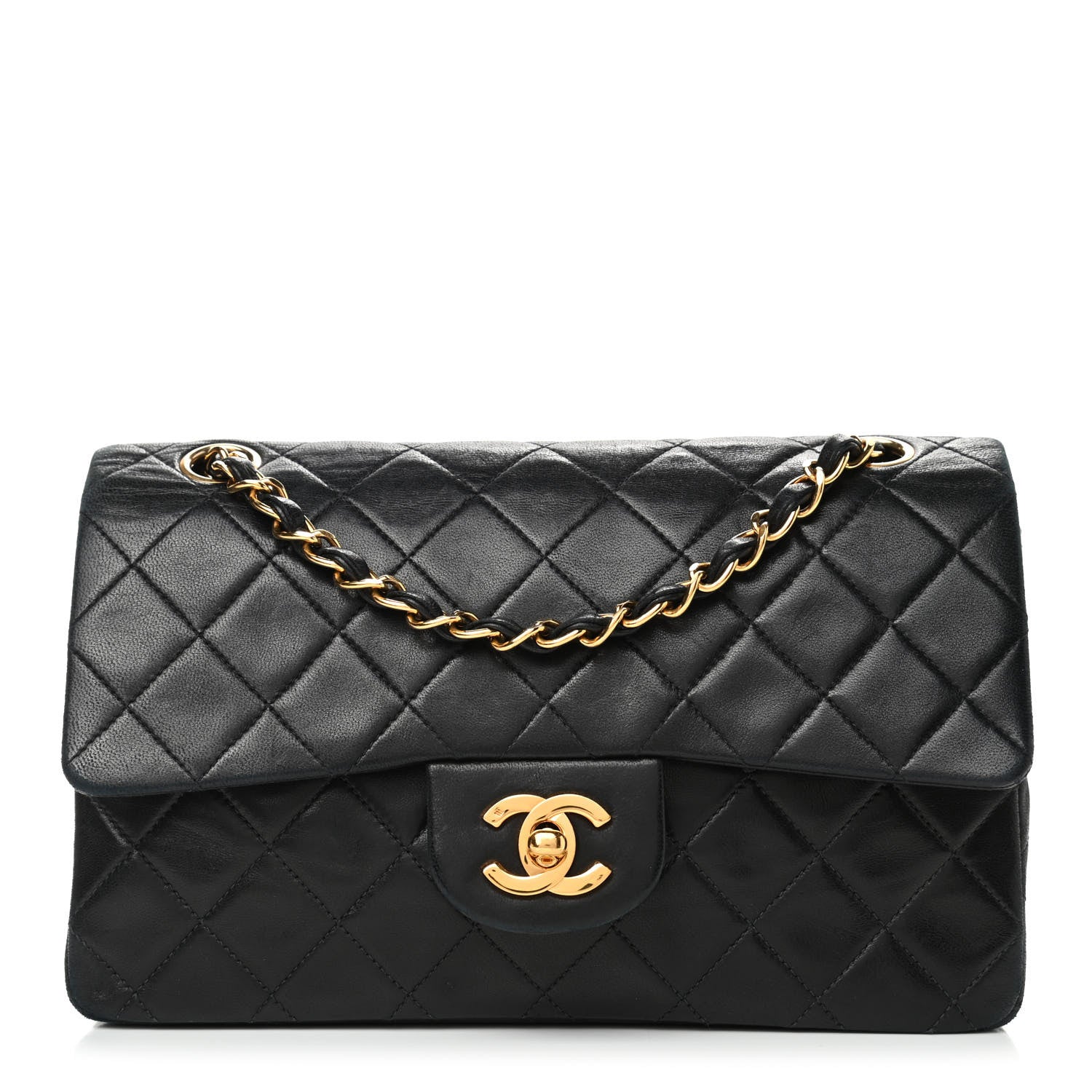 Chanel Lambskin Quilted Small Double Flap Black 1 of 5