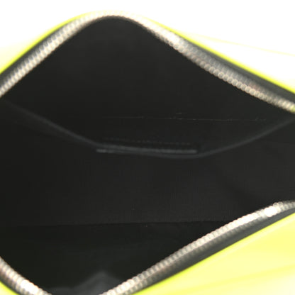 Saint Laurent Patent Calfskin Matelasse Monogram Lou Camera Bag Neon Yellow 5 of 10