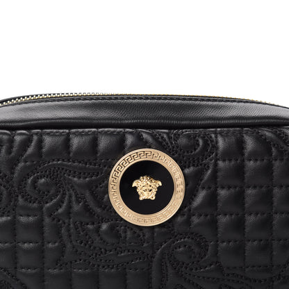 Versace Nappa Barocco Quilted Vanitas Medea Belt Bag Black 9 of 9