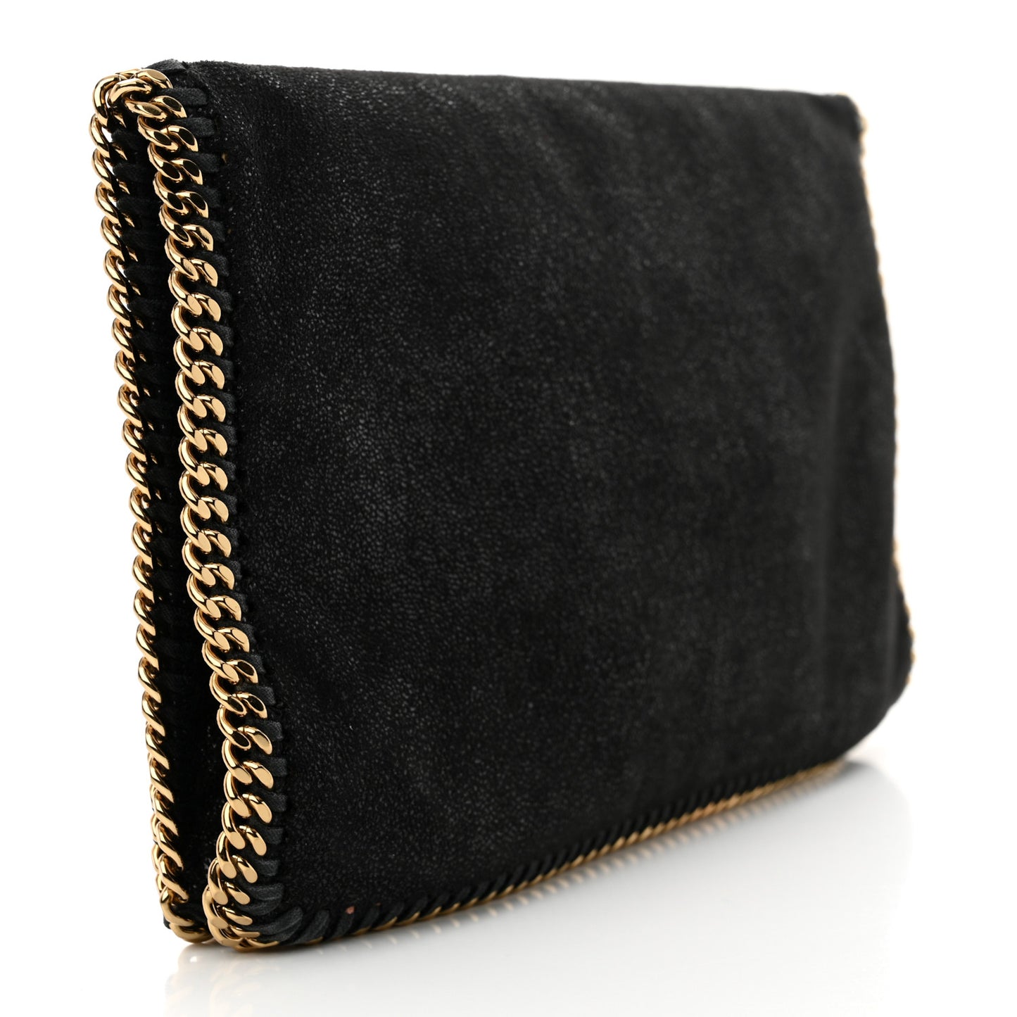 Shaggy Deer Falabella Fold Over Clutch Black
