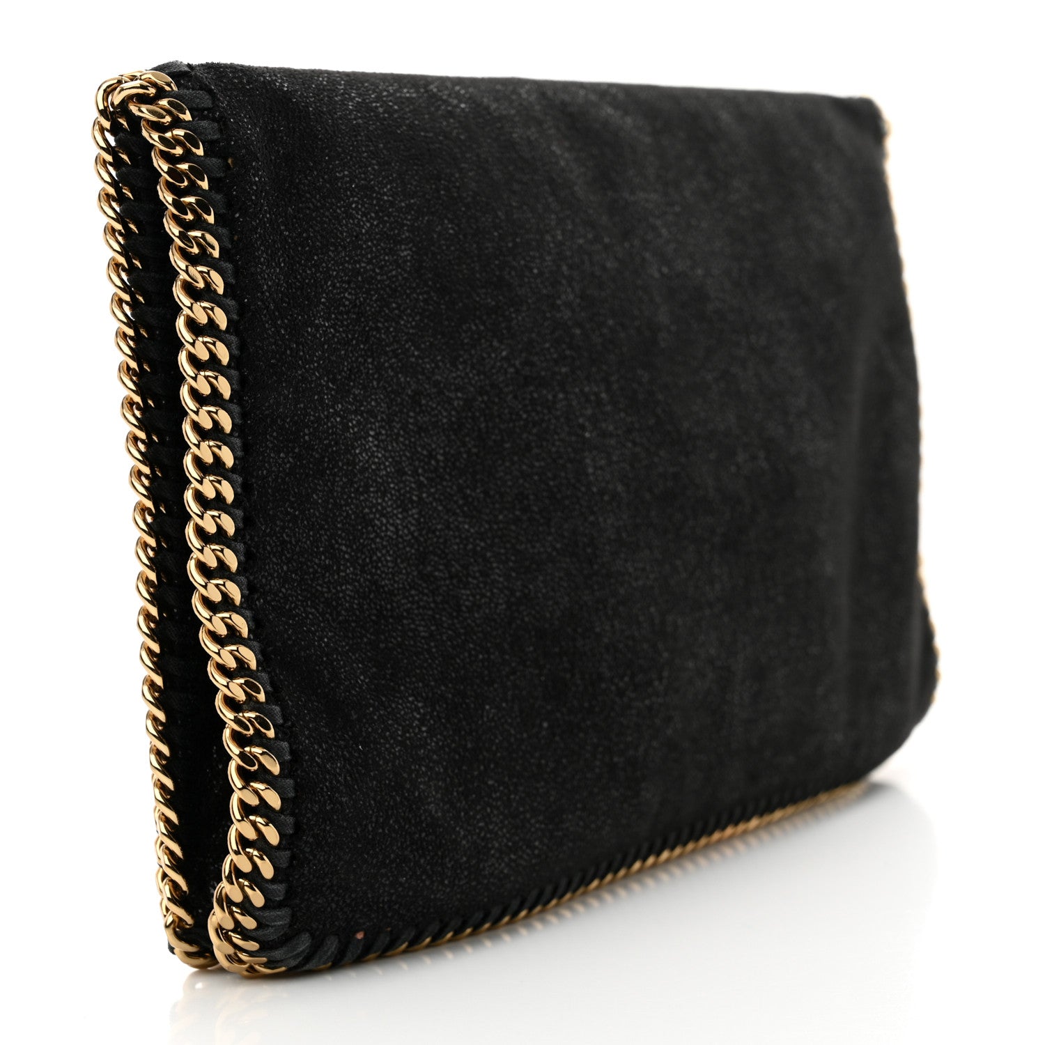 Stella McCartney Shaggy Deer Falabella Fold Over Clutch Black 3 of 10