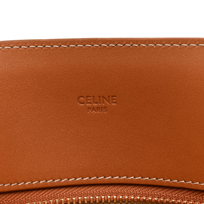 Celine Canvas Calfskin Logo Print Vertical Cabas Natural Tan 6 of 10