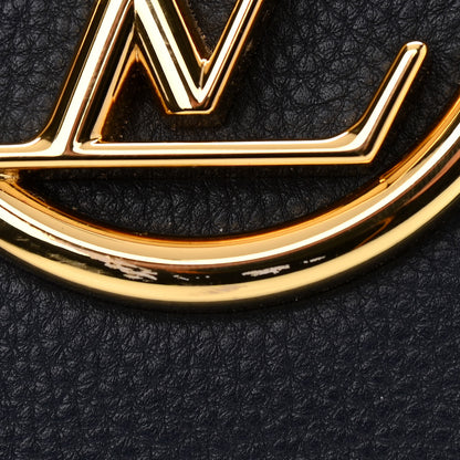 Louis Vuitton Grained Calfskin LV Pont 9 Soft MM Bleu Marine 9 of 9