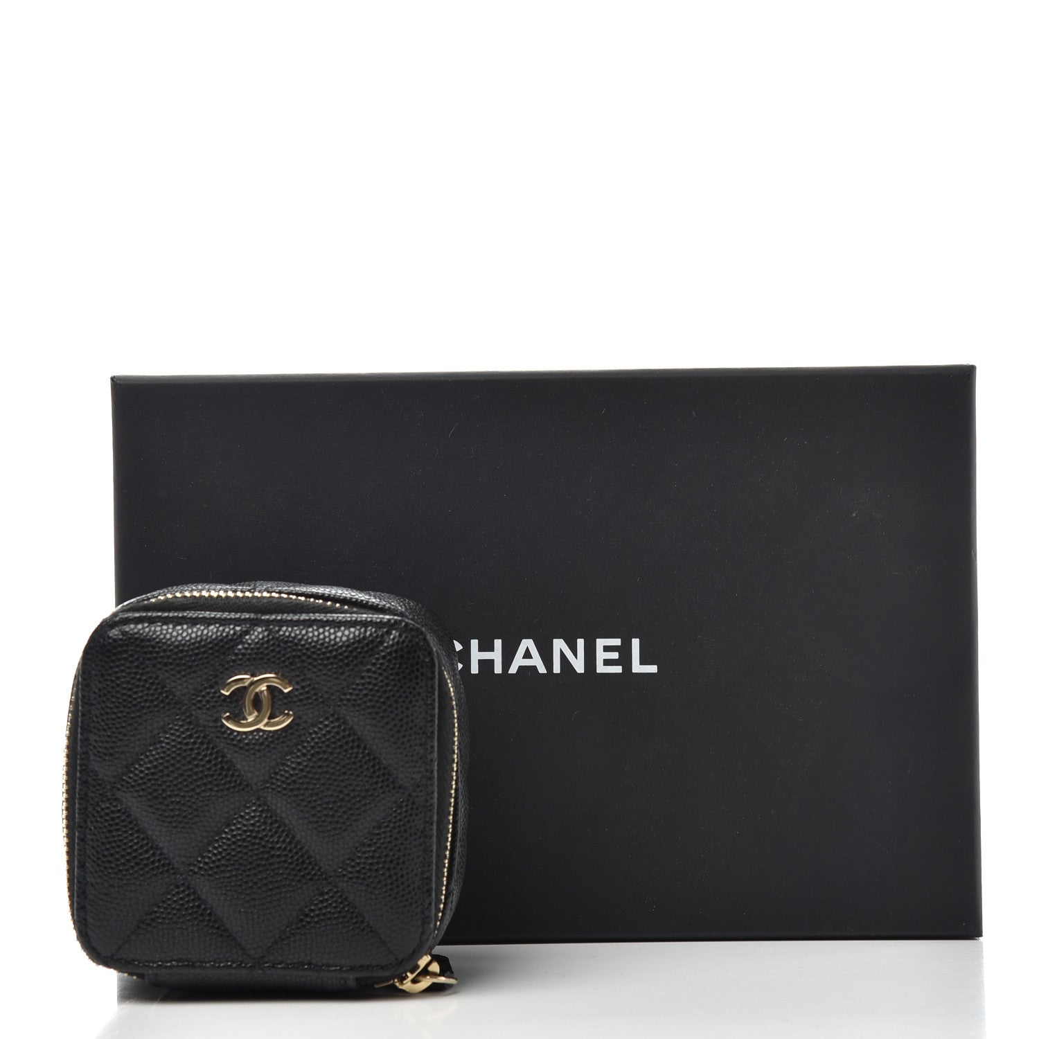 Chanel Caviar Quilted Jewelry Travel Case Black 8 of 8