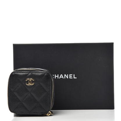 Chanel Caviar Quilted Jewelry Travel Case Black 8 of 8