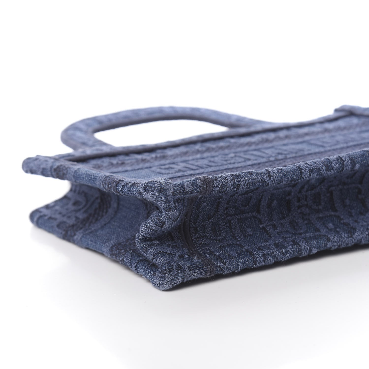 Christian Dior Oblique Denim Mini Book Tote Blue 8 of 10