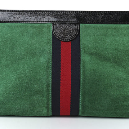 Gucci Suede Patent Web Medium Ophidia Chain Shoulder Bag New Shamarock Black 14 of 15