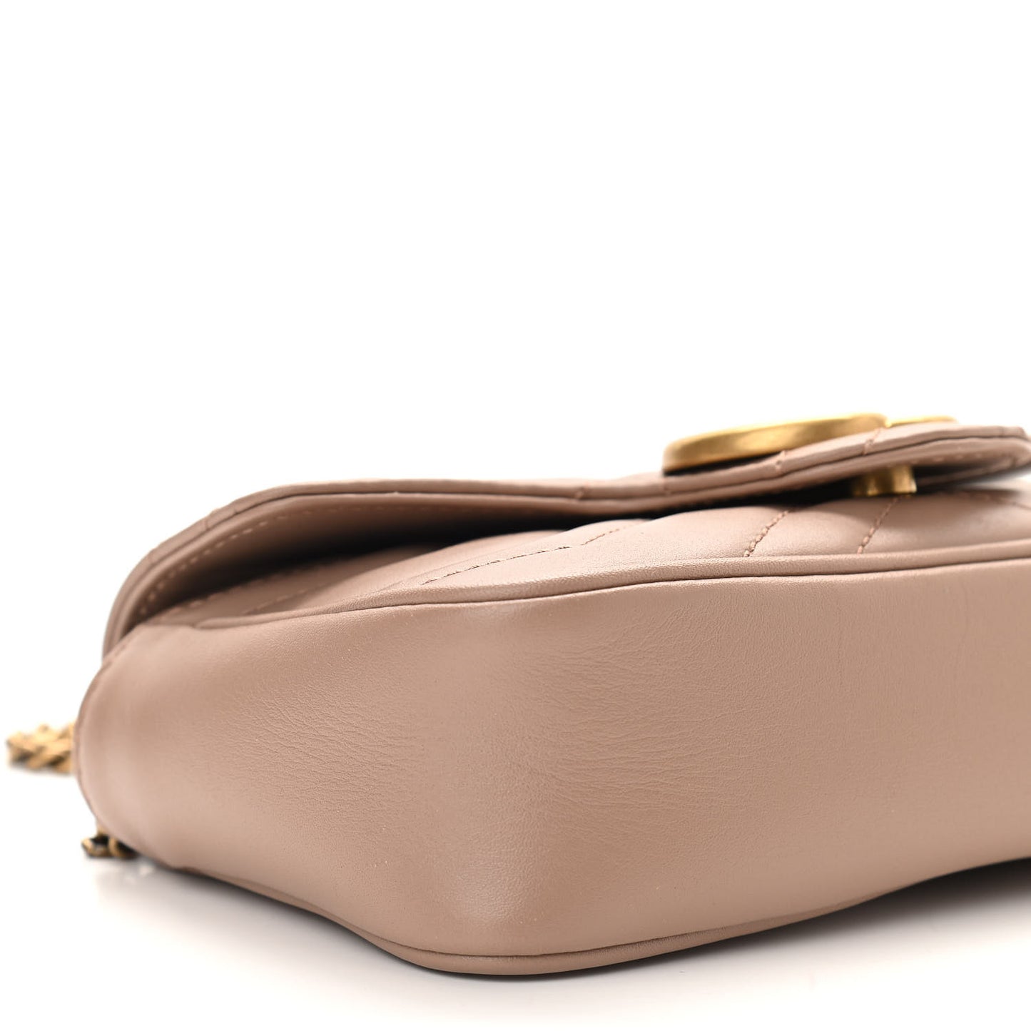 Calfskin Matelasse Super Mini GG Marmont Shoulder Bag Porcelain Rose