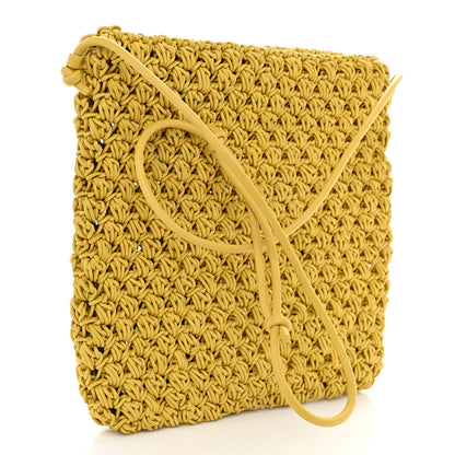 Bottega Veneta Crochet Nappa Shoulder Bag Yellow 3 of 9