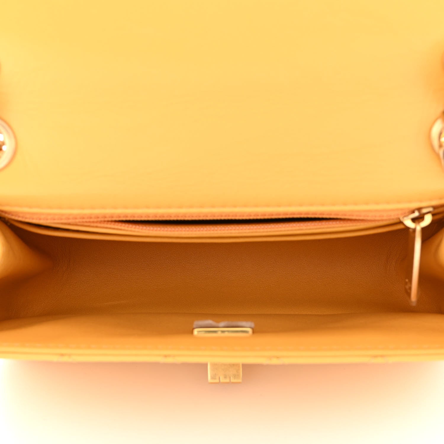 Chanel Aged Calfskin Quilted 2.55 Reissue Mini Flap Yellow 5 of 11