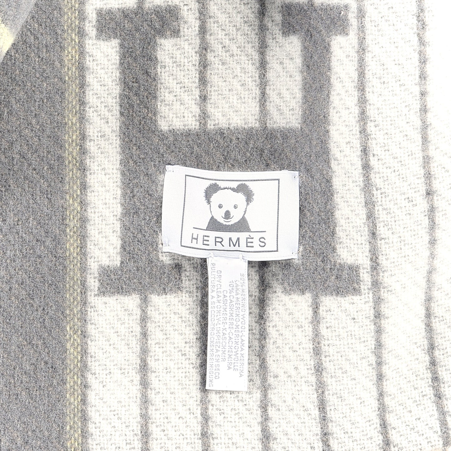 Wool Cashmere Avalon Passe-Passe Blanket Naturel