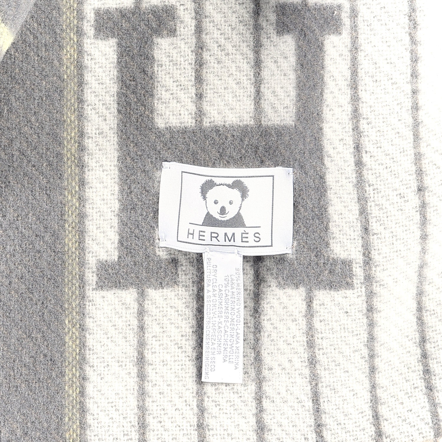 Hermes Wool Cashmere Avalon Passe-Passe Blanket Naturel 3 of 3