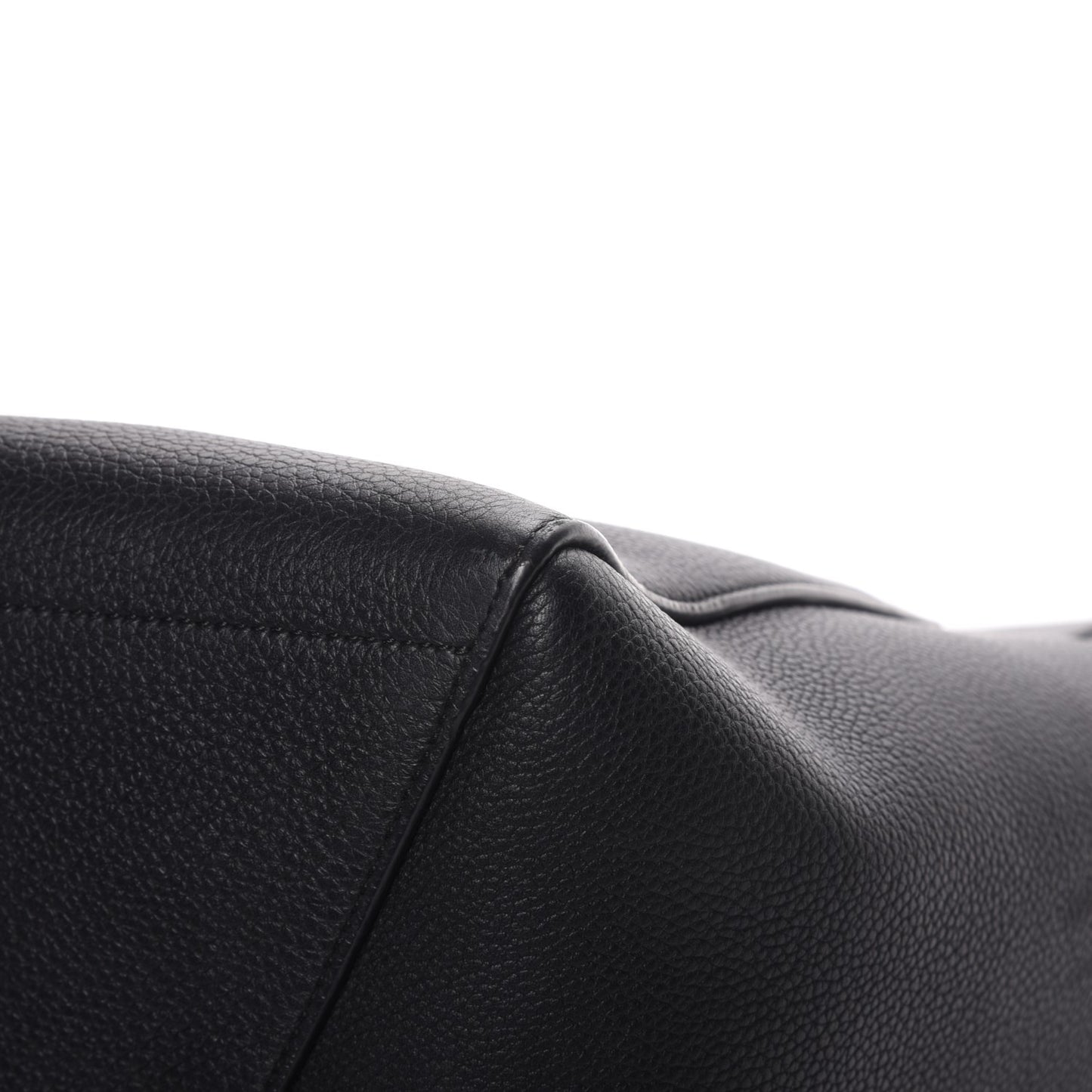Soft Grained Calfskin Sangle Bucket Bag Black