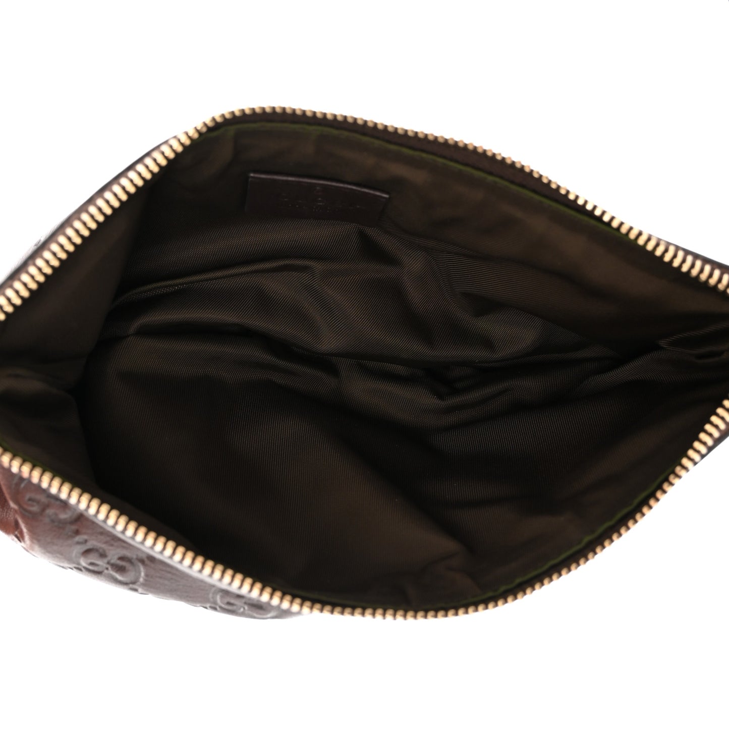 Guccissima Signature New Britt Wristlet Chocolate