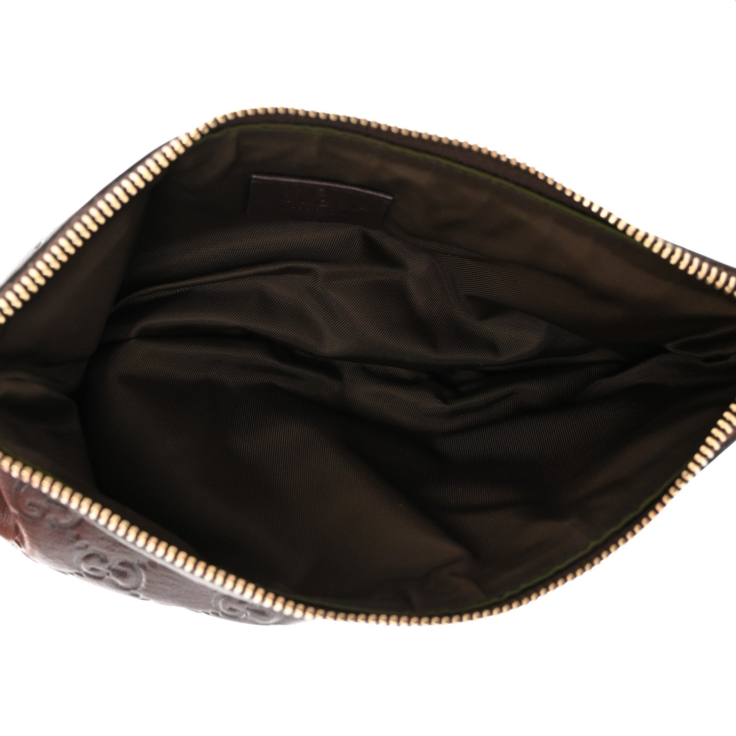 Gucci Guccissima Signature New Britt Wristlet Chocolate 5 of 10