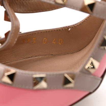 Valentino Garavani Patent Rockstud Ankle Strap 100mm Pumps 40 Paradise Rose Poudre 8 of 10