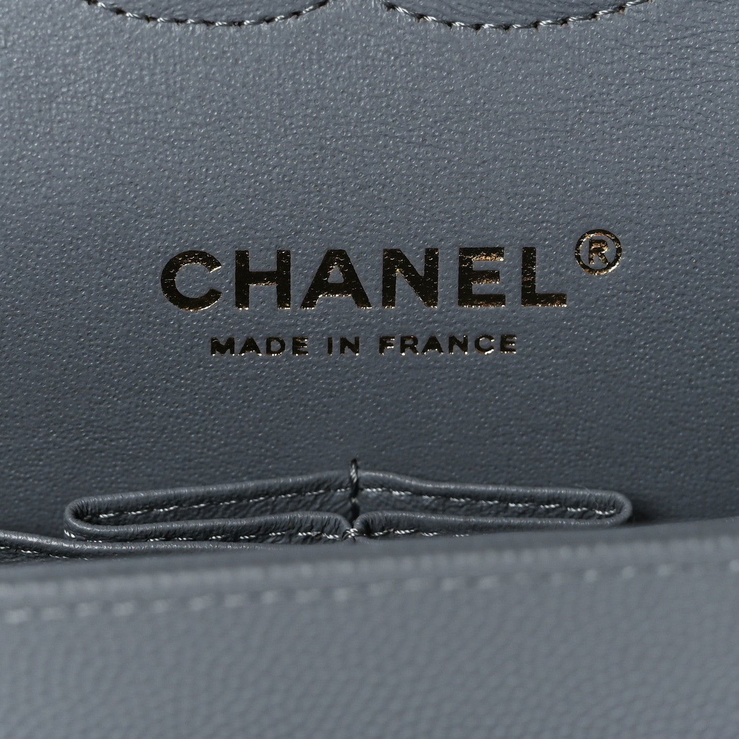 Chanel Caviar Quilted Medium Double Flap Grey 6 of 9