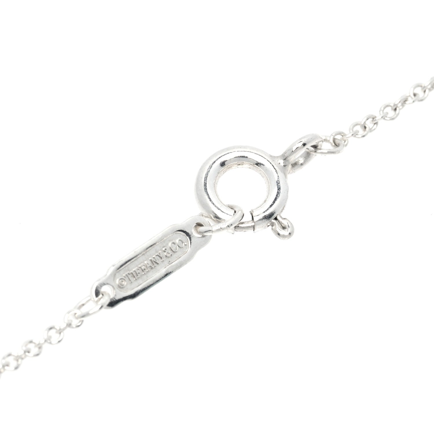 Tiffany Sterling Silver 1837 Circle Pendant Necklace 5 of 7