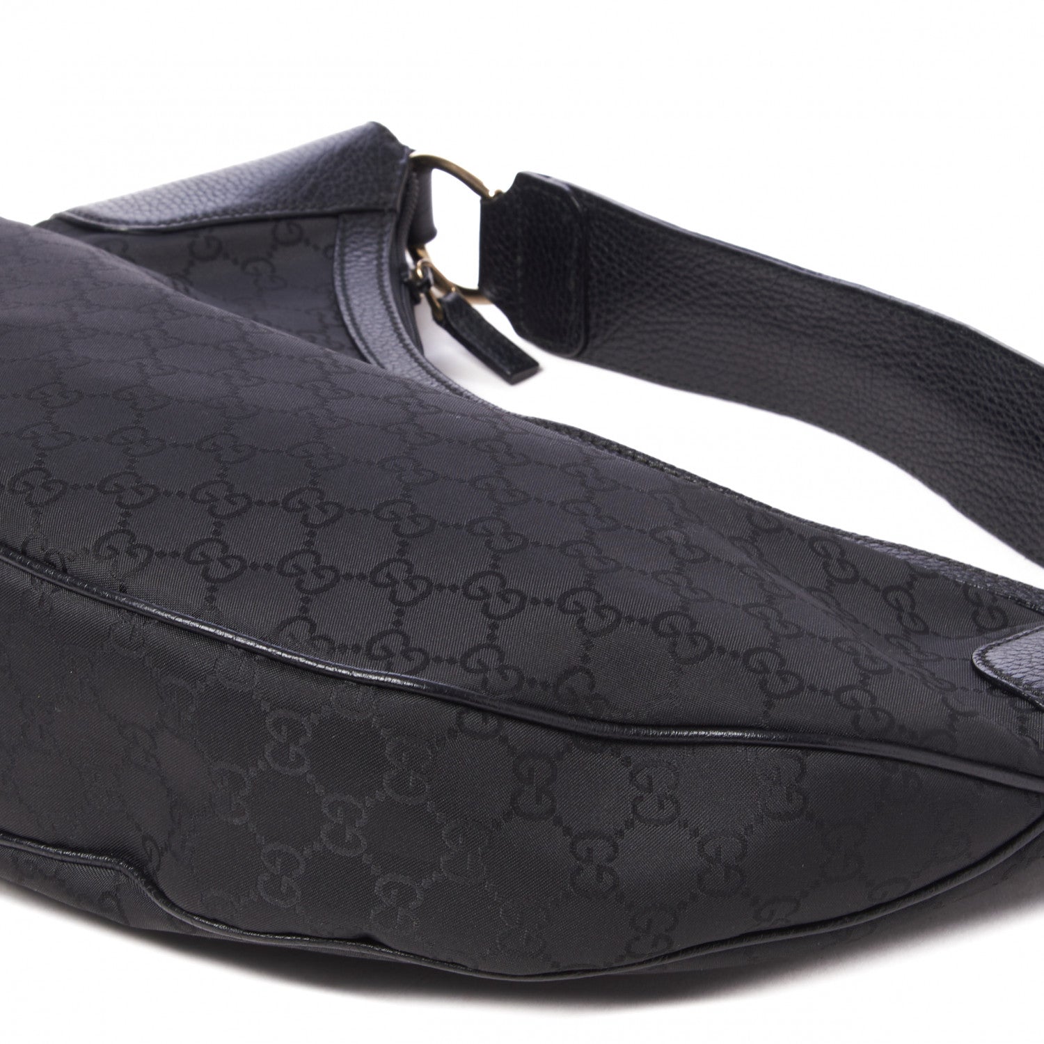 Gucci Nylon Monogram Half Moon Hobo Black 5 of 7