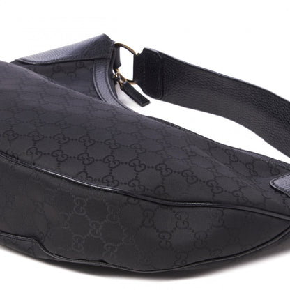 Gucci Nylon Monogram Half Moon Hobo Black 5 of 7