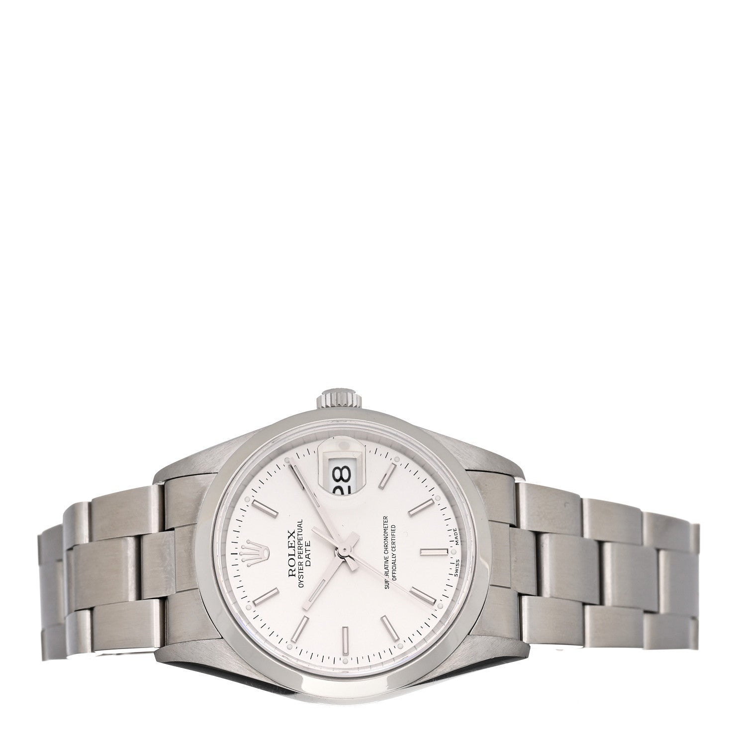 Rolex Stainless Steel 34mm Oyster Perpertual Date Watch Silver 15200 2 of 4