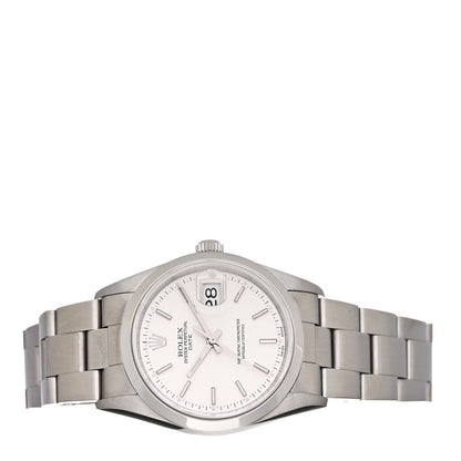 Rolex Stainless Steel 34mm Oyster Perpertual Date Watch Silver 15200 2 of 4