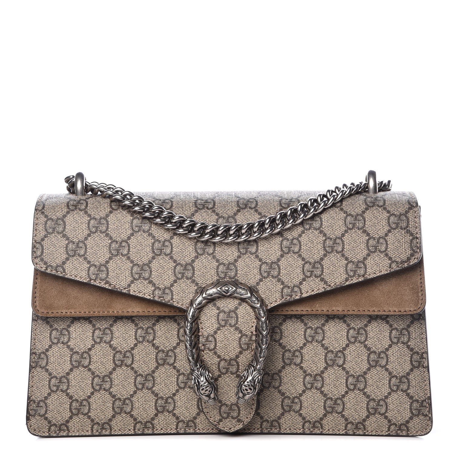 Gucci GG Supreme Monogram Small Dionysus Shoulder Bag Taupe 1 of 9
