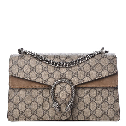 Gucci GG Supreme Monogram Small Dionysus Shoulder Bag Taupe 1 of 9