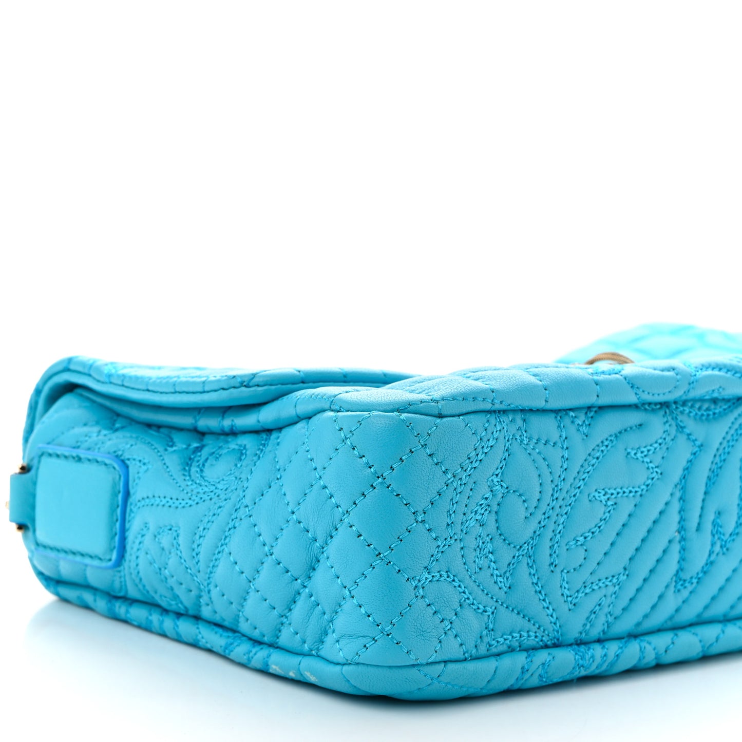 Nappa Barocco Quilted Vanitas Medea Shoulder Bag Blue