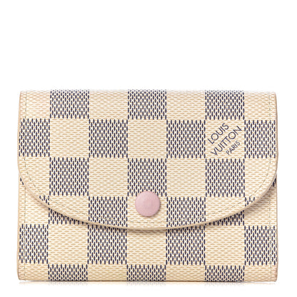 Louis Vuitton Damier Azur Rosalie Coin Purse Rose Ballerine 1 of 7