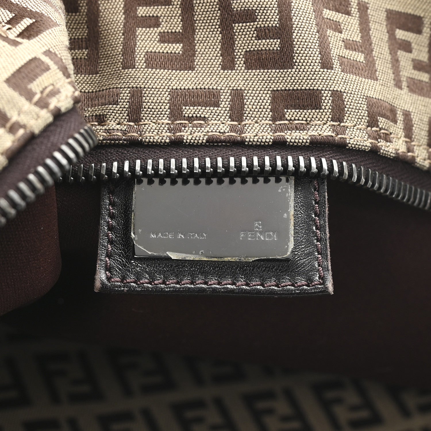 Fendi Zucchino Shopping Tote Beige Tobacco 1862482 – FASHIONPHILE
