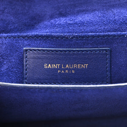 Saint Laurent Calfskin Small Classic Y Satchel Blue 5 of 16