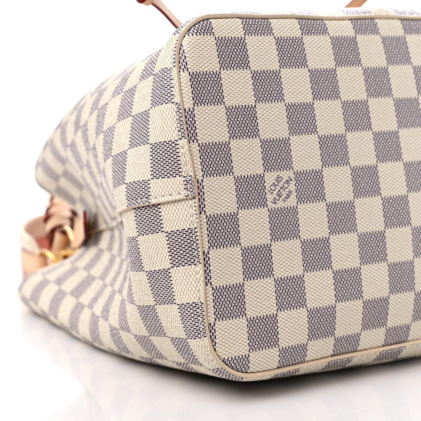 Damier Azur Braided Neonoe MM Peach Cream