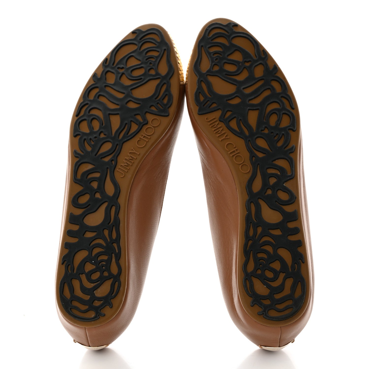 Jimmy Choo Nappa Metal Mesh Waine Ballet Flats 39 Canyon Gold 5 of 8
