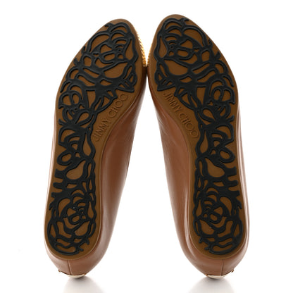 Jimmy Choo Nappa Metal Mesh Waine Ballet Flats 39 Canyon Gold 5 of 8