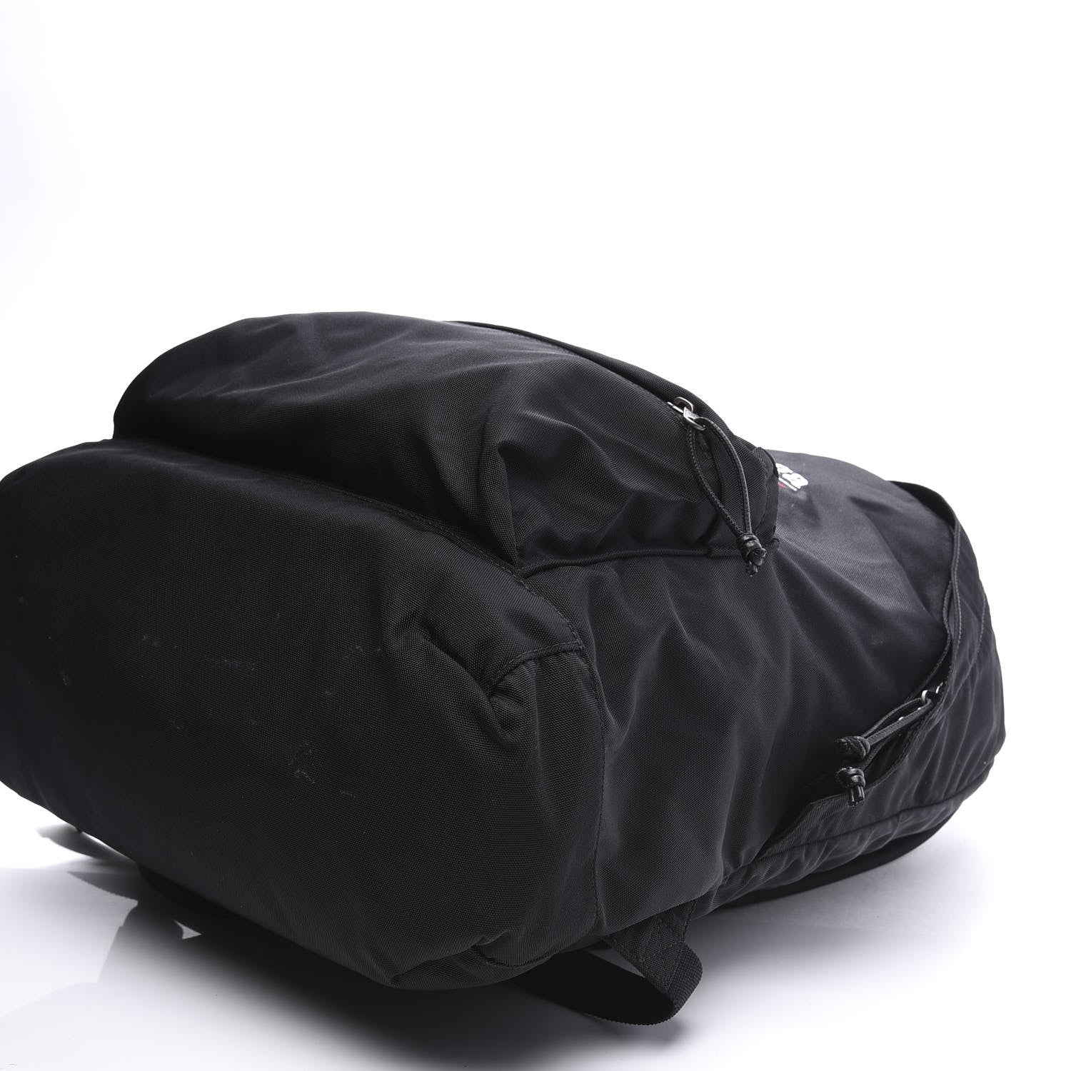 Balenciaga Nylon Political Campaign Logo Embroidered Explorer Backpack Black 8 of 9